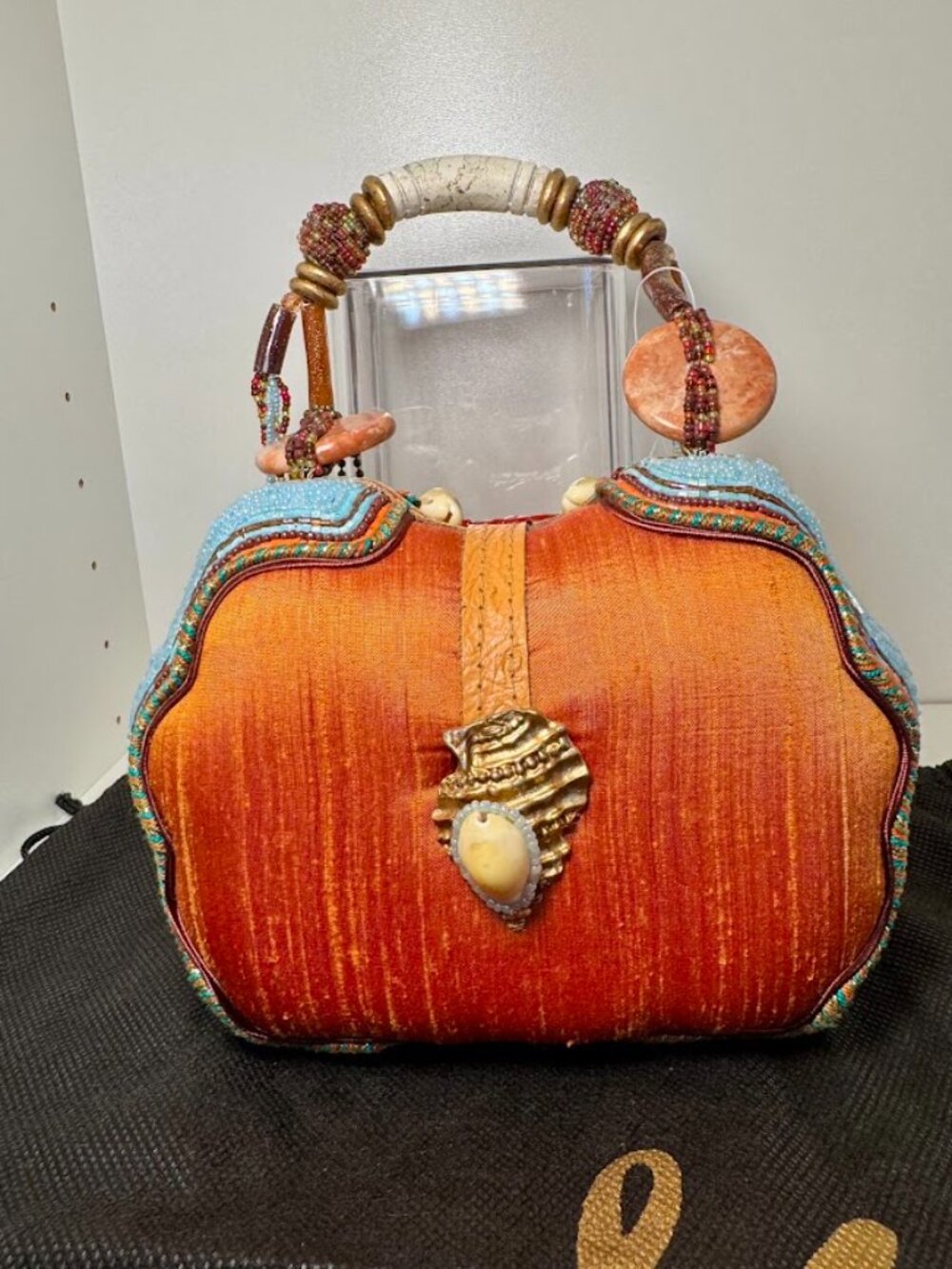 NWT Mary Frances Vintage Ocean-Themed Beaded Shell Art to Wear Luxury Handbag - Picture 2 of 11